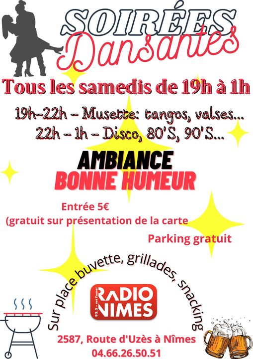 A vos agendas!!! Samedi 8 Juillet dès 19h00, ouverture des soirées dansantes es... 1 355681942 828098338774129 2672101307946372371 n