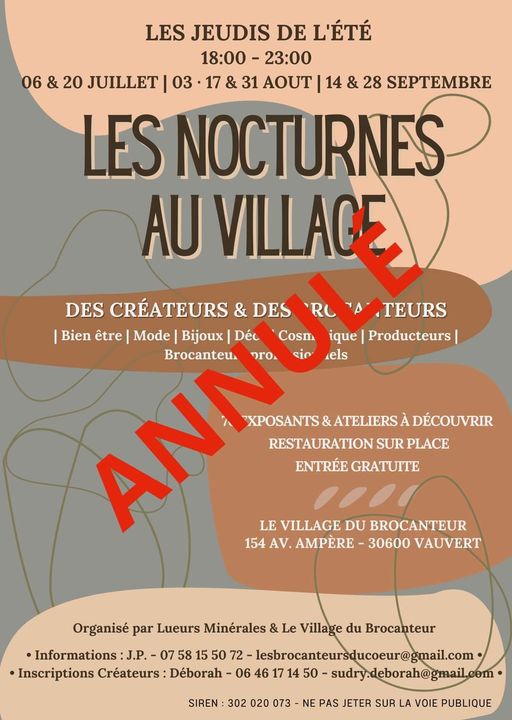 Nous sommes désolé mais contraint d'annuler les évènements nocturnes prévus cet ... 7 359796822 2002436243441081 860476336013900869 n